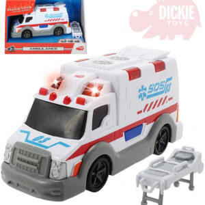 Dickie Auto ambulance 15 cm sanitka bílá na baterie Světlo Zvuk