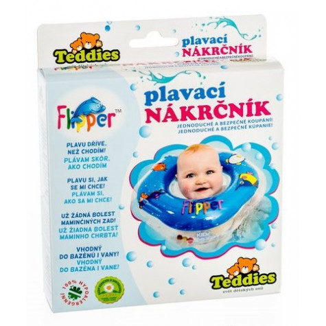 Teddies Plavací nákrčník Flipper/Kruh modrý 17x20cm 0+ - Obrázek 2
