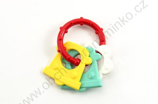 Kousátko chrastítko tvary, plast - 8 cm | 0m+ - Obrázek 2