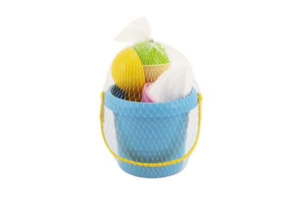 Sada na písek plast kbelík + formičky zmrzlina v síťce 12x17x12cm 12m+ - Obrázek 2
