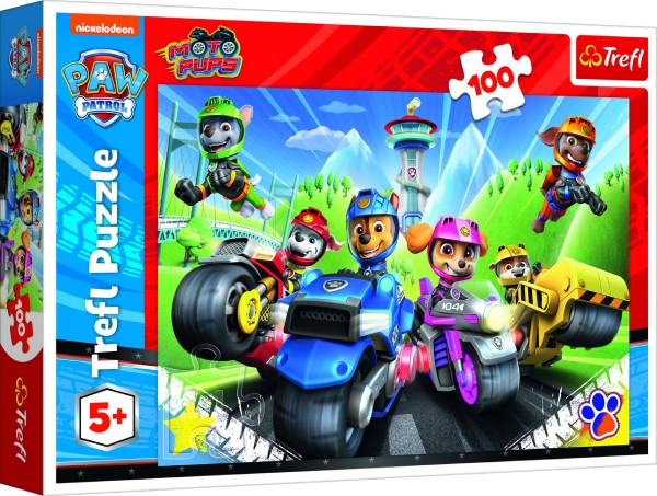 Puzzle Tlapková patrola na motorkách/Paw patrol 100 dílků - Obrázek 2