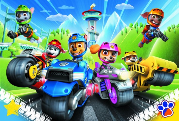 Puzzle Tlapková patrola na motorkách/Paw patrol 100 dílků - Obrázek 3