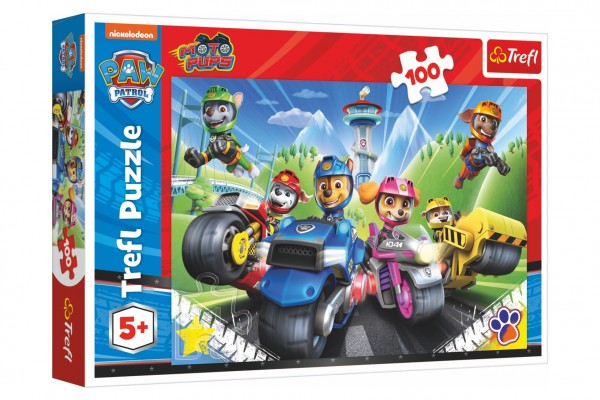 Puzzle Tlapková patrola na motorkách/Paw patrol 100 dílků