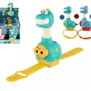Projektor dinosaurus na ruku plast 11cm na baterie 3 barvy na kartě