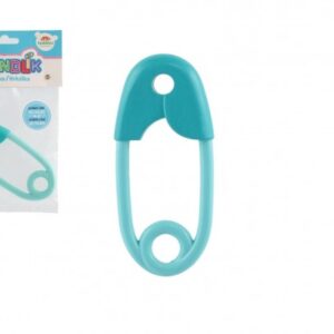 Chrastítko špendlík plast 12cm tyrkysové 12x19cm v sáčku 0m+