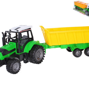 Traktor 53cm volný chod s vlečkou v krabičce