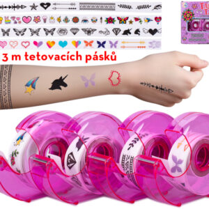 Lepící pásky s tetováním 4ks v krabičce
