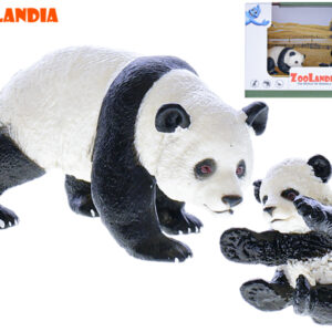 Zoolandia panda s mládětem 4,5-10cm 2druhy v krabičce