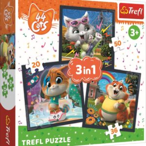 Trefl Puzzle 3v1 - Seznamte se s milými kočkami