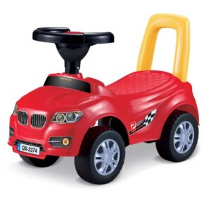 Odrážedlo auto s opěradlem 53 cm červené