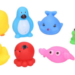 Zvířátka do vany gumová 6 cm sada 7 ks