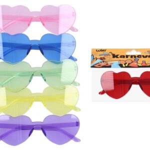Set karneval - brýle plastové srdíčka