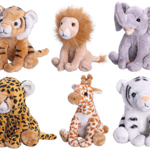 Zvířátko safari plyšové 15cm sedící 6druhů