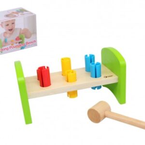 Zatloukačka s kladívkem dřevo/plast 8ks v krabici 21,5x12x11cm 12m+
