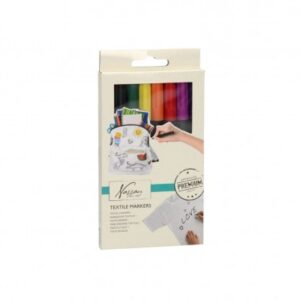 Fixy na textil vodě odolné 8ks v krabičce 9x17cm