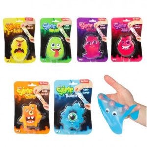 Sliz - hmota příšerka s očima 49g 6 barev na kartě