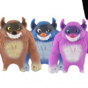 Příšera antistresová natahovací plněná pískem 200 g silikon 11cm 3 barvy