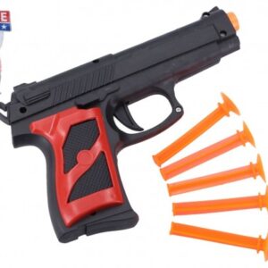 Pistole + přísavky 5ks plast 16cm v sáčku