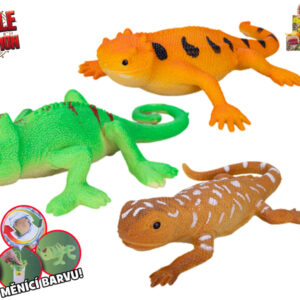Jungle Expedition ještěrka strečová 14cm měnící barvu 3druhy