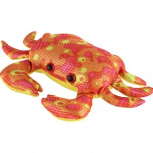 Krab plněný pískem 770 g mačkací antistresový látka 21cm v sáčku