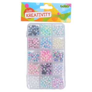 Korálky set kvádr 138g + nůžky + lanko
