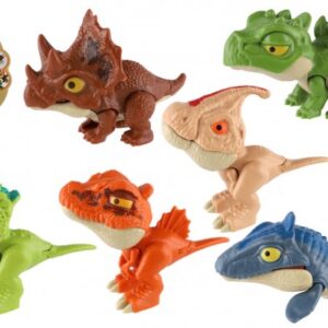 Dinosaurus kousací plast 8cm mix druhů na kartě 13x16x4cm