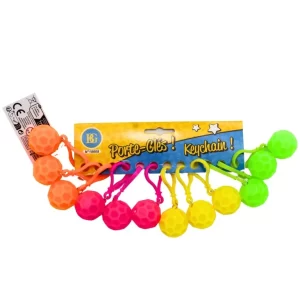 PŘÍVĚŠEK na klíče SVÍTÍCÍ MÍČEK guma  3,5cm