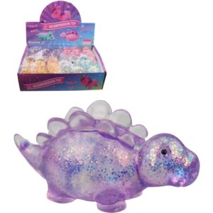 DINOSAURUS se třpytkami mačkací 12 cm - více barev