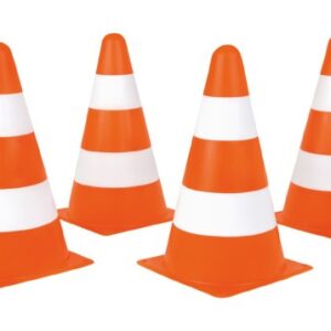 Kužely dopravní dětské 4ks plast 13x13x23cm 24m+