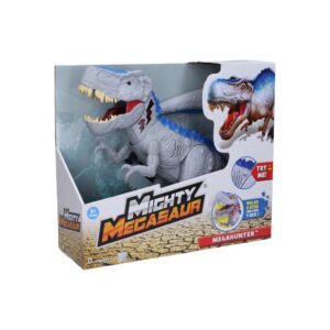 Dino chodící s efekty 55 cm - šedý