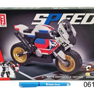 Stavebnice JIQILE GF motorka - robot - bílý