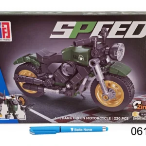 Stavebnice JIQILE GF motorka - robot - zelený