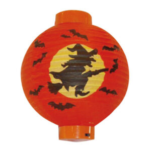 Lampion 20 cm na baterie čarodějnice/halloween