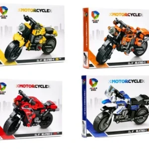 Stavebnice JIQILE motorky - 4 barvy