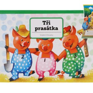 Knížka Tři prasátka unikátní prostorové pohádky CZ text 26,5x20,5cm