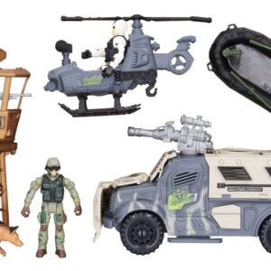 Vojenský set s figurkami a efekty 25 cm