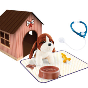 Pejsek s boudou a taštičkou 18 cm