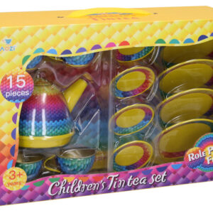 Nádobí plechové sada žlutá 15ks